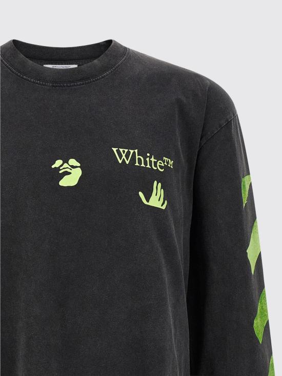 26FW 오프화이트 반팔 티셔츠 OMAB09CF26JER0080 001 Black - OFF WHITE