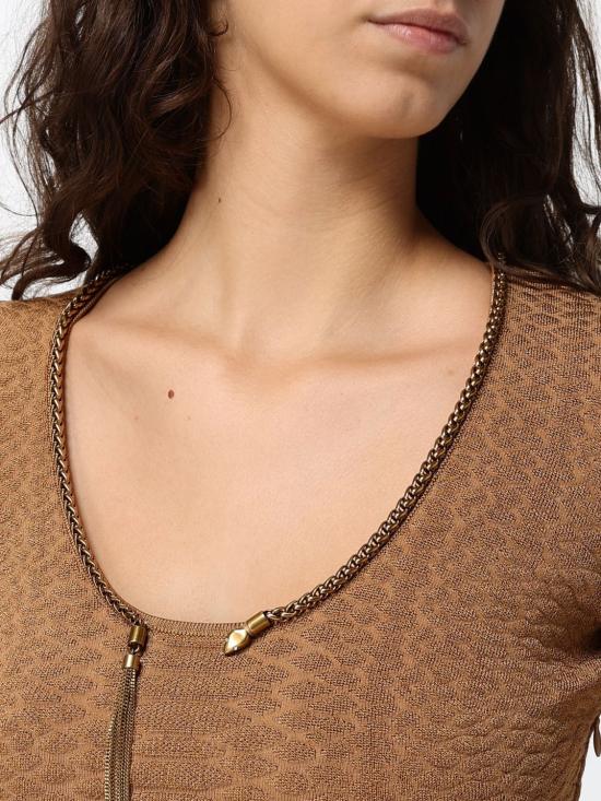 26FW 엘리자베타프랜치 롱 원피스 AM30S67E2 AI6 Camel - ELISABETTA FRANCHI