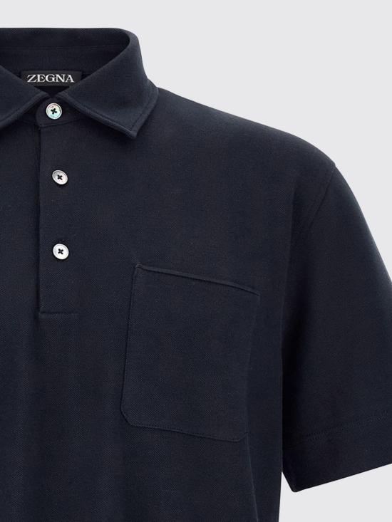26FW 에르메네질도제냐 폴로 티셔츠 UI392A4I752 B09 Blue - ERMENEGILDO ZEGNA