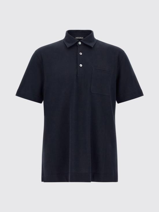 26FW 에르메네질도제냐 폴로 티셔츠 UI392A4I752 B09 Blue - ERMENEGILDO ZEGNA