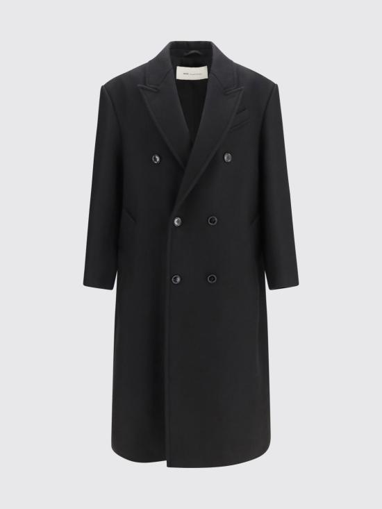26FW 아미 울 더블 브레스트 롱 코트 HCO458WV0078 001 Black - AMI