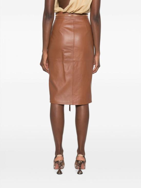 26FW 엘리자베타프랜치 스커트 GP01Z66E2 FK3 Tobacco - ELISABETTA FRANCHI