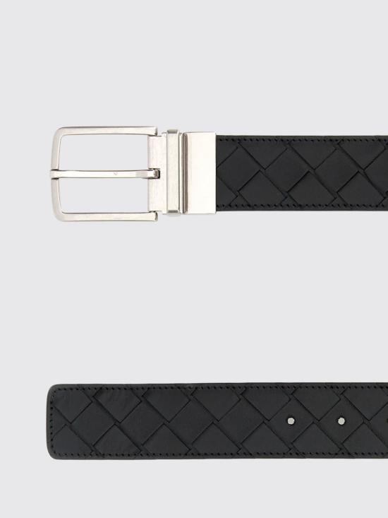 26FW 보테가베네타 인트레치아토 리버시블 벨트 652944VCPQ1 1205 Black - BOTTEGA VENETA