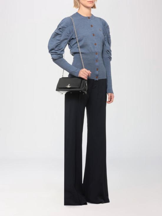 26FW 비비안웨스트우드 오르브 엠보싱 카프스킨 토트백 4602000WWL00EO N401 Black - VIVIENNE WESTWOOD