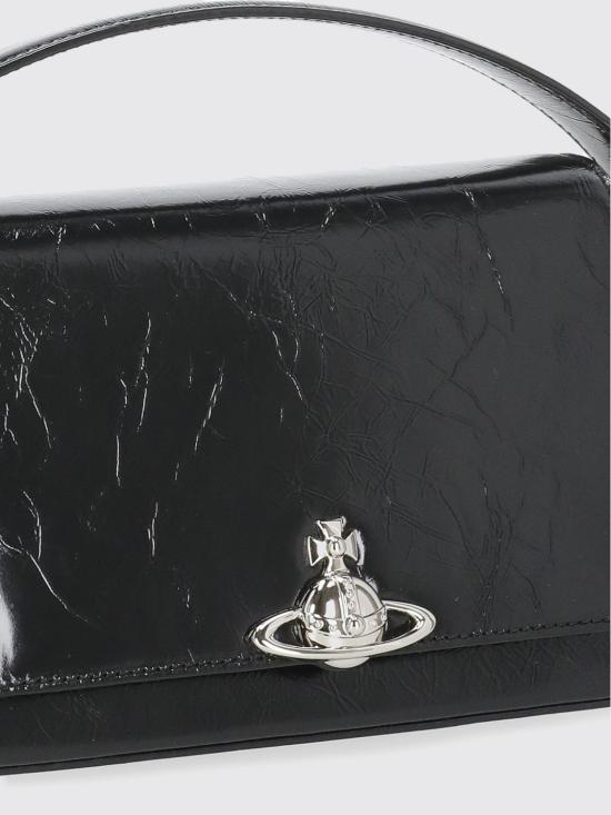 26FW 비비안웨스트우드 오르브 엠보싱 카프스킨 토트백 4602000WWL00EO N401 Black - VIVIENNE WESTWOOD