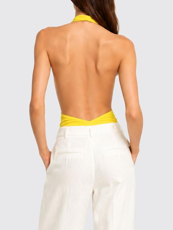 26FW 노마카말리 탑 KK226XPLU72 888 Yellow - NORMA KAMALI