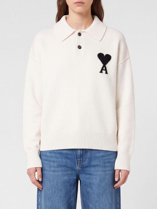 26FW 아미 폴로 티셔츠 UPL409D018 151 White