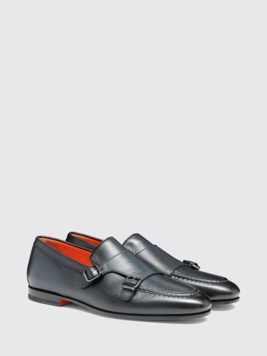 26FW 산토니 로퍼 MCNC18003SA4BSLF U60 Blue - SANTONI