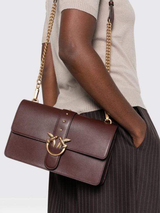 26FW 핑코 크로스백 107621A0F1 W34Q Burgundy - PINKO