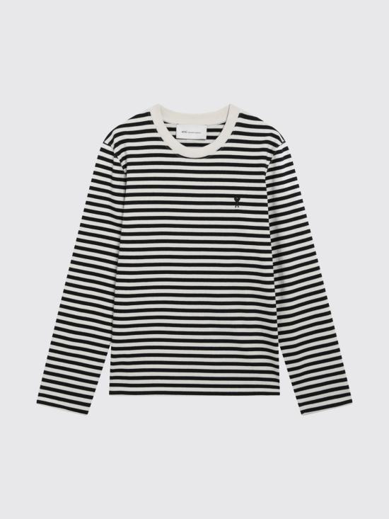 26FW 아미 마리니에 코튼 롱슬리브 티셔츠 UTS414DJE0241 044 Black - AMI