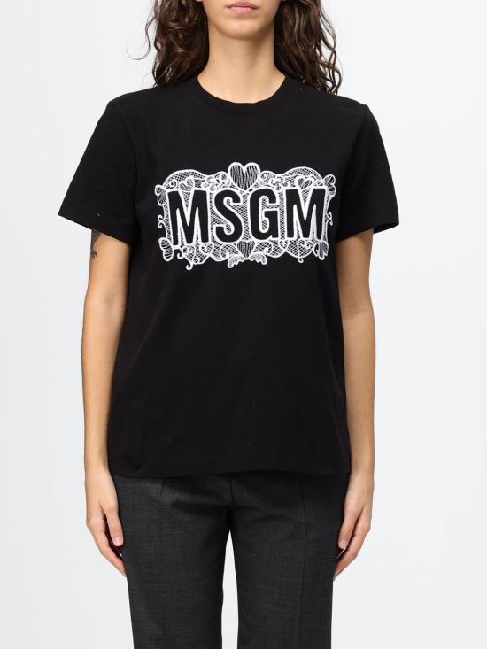 26FW 엠에스지엠 반팔 티셔츠 4141MDM128SE267596 99 Black