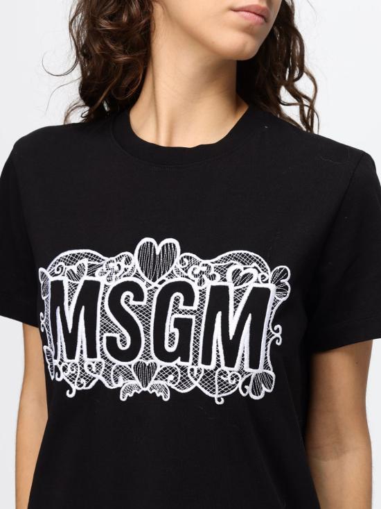 26FW 엠에스지엠 반팔 티셔츠 4141MDM128SE267596 99 Black - MSGM
