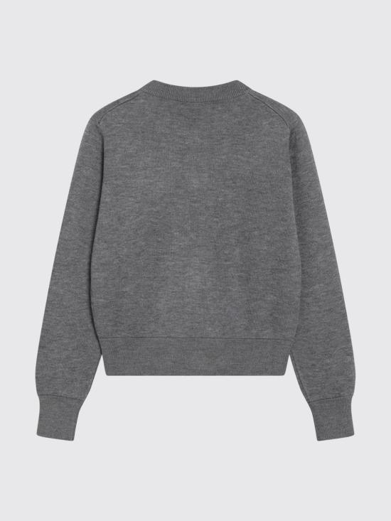 26FW 아미 크루넥 울 가디건 FKC361001 A336 Grey - AMI