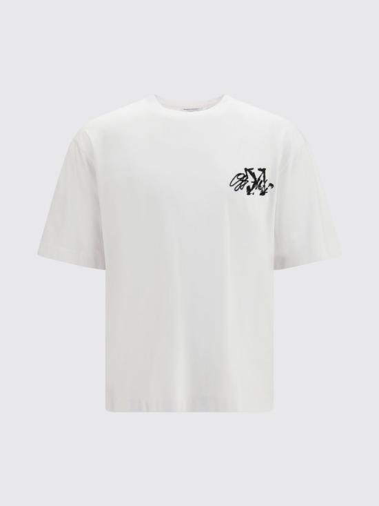 26FW 오프화이트 반팔 티셔츠 OMAA120F26JER00H10 100 White - OFF WHITE