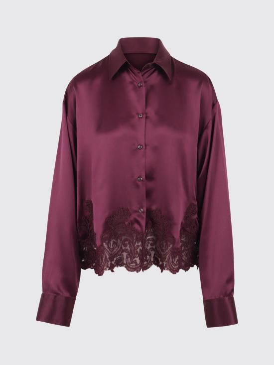 26FW 에르마노 설비노 셔츠 D492K396APNXE 92118 Burgundy - ERMANNO SCERVINO