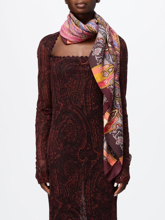 26FW 에트로 머플러/스카프 WAYA0001AA050 X0870 Burgundy - ETRO