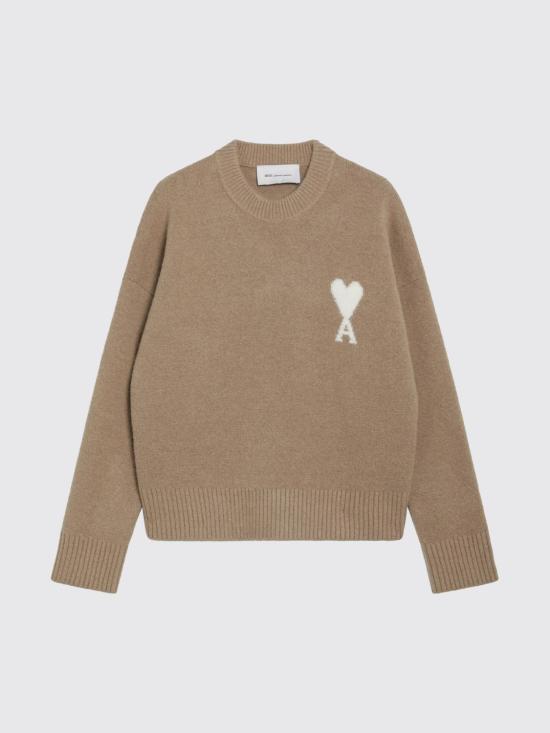 26FW 아미 ADC 크루넥 스웨터 UKS836DKN0135A 278 Beige - AMI