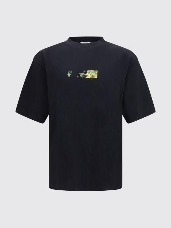 26FW 오프화이트 반팔 티셔츠 OMAA120F26JER00D00 001 Black - OFF WHITE