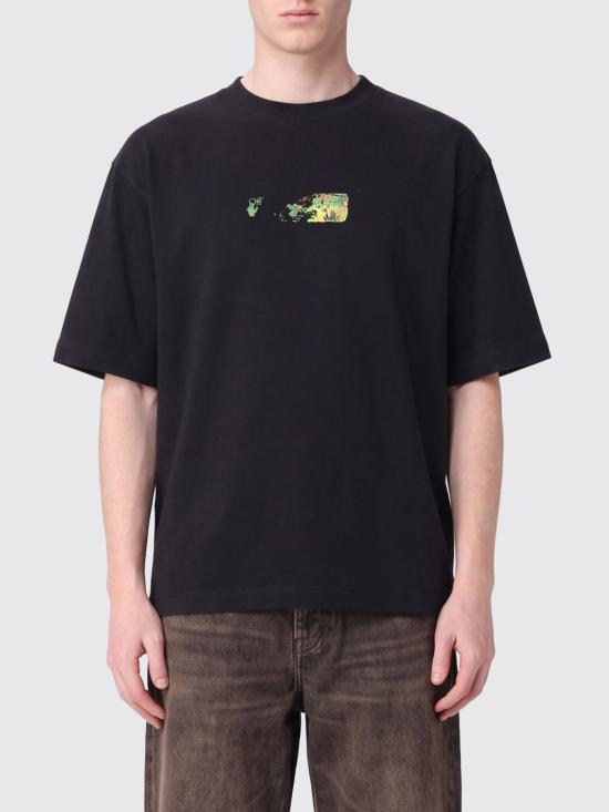 26FW 오프화이트 반팔 티셔츠 OMAA120F26JER00D00 001 Black