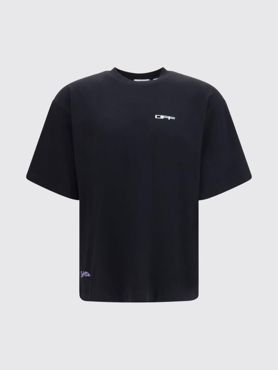26FW 오프화이트 반팔 티셔츠 OMAA120F26JER00800 001 Black - OFF WHITE