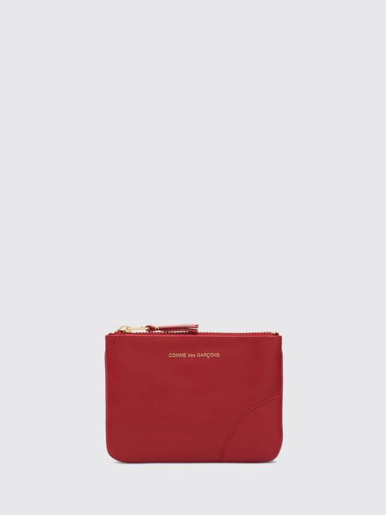 26FW 꼼데가르송 클래식 레더 라인 파우치 SA8100 7 Red