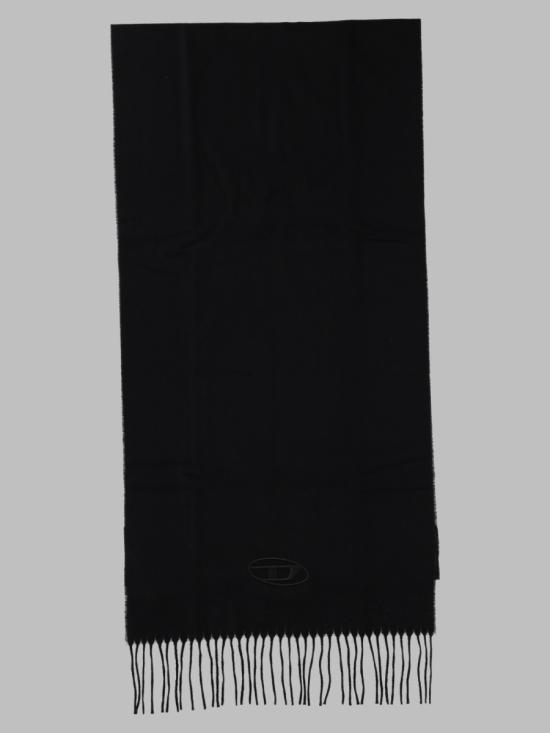 26FW 디젤 S-IMON-D-LONG 울 블렌드 프린지 머플러 A21679 0AKBL 900 BLACK DOM