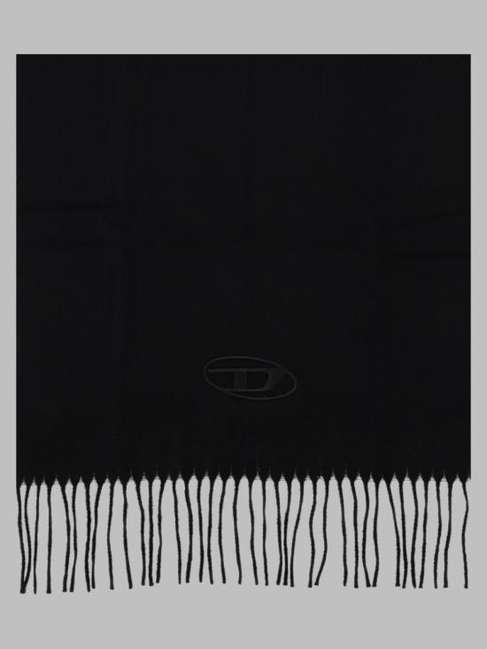 26FW 디젤 S-IMON-D-LONG 울 블렌드 프린지 머플러 A21679 0AKBL 900 BLACK DOM - DIESEL