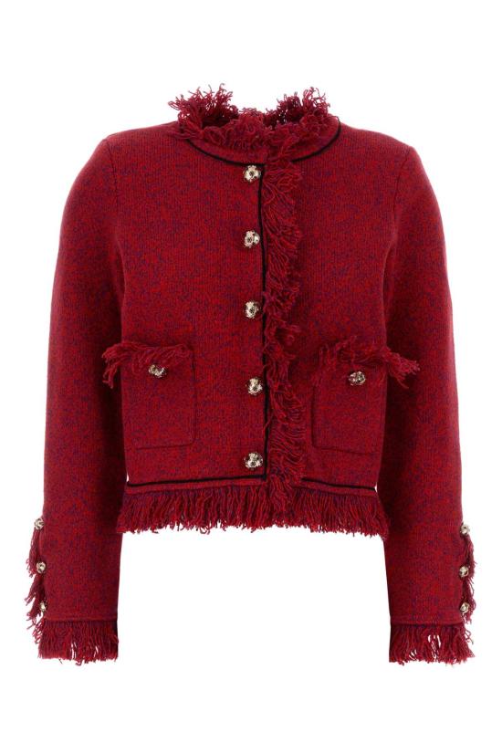 26FW 셀프 포트레이트 수트 자켓 SC26146JBR RED Multicoloured