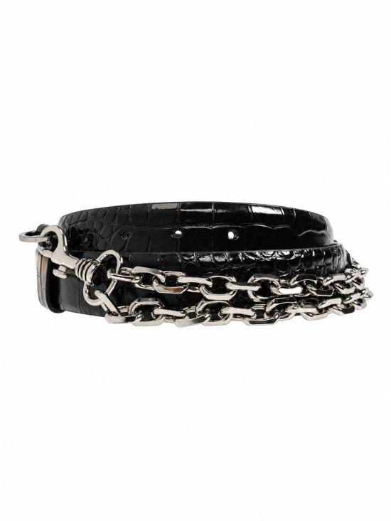 26FW 디 아티코 레귤러 벨트 261WKE00031LBT155PR 100 BLACK - THE ATTICO
