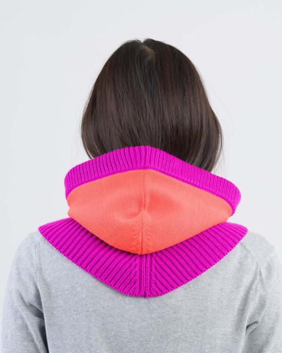  벌루프 액세서리 Verloop Colorblock 니트 후드 포피 마젠타 - VERLOOP