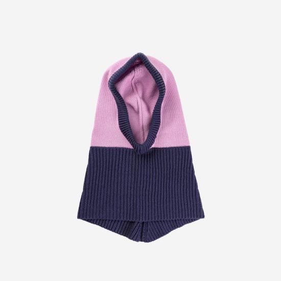  벌루프 액세서리 Verloop Colorblock 니트 후드 포피 마젠타
