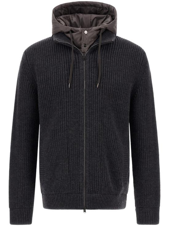26FW 에르노 5게이지 리브 메리노 울 나일론 샤모니 재킷 MC000195U702729490 Black