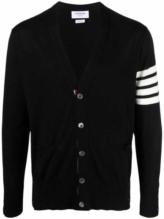 26FW 톰브라운 4바 서스테이너블 파인 메리노 울 클래식 가디건 MKC002AY1014 BLACK001