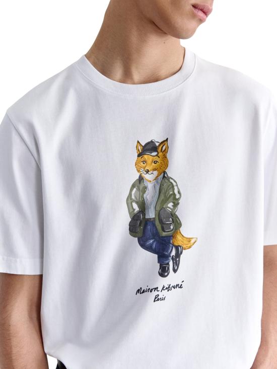 26FW 메종키츠네 반팔 티셔츠 MRMJT22KJ7025 P100 WHITE - MAISON KITSUNE