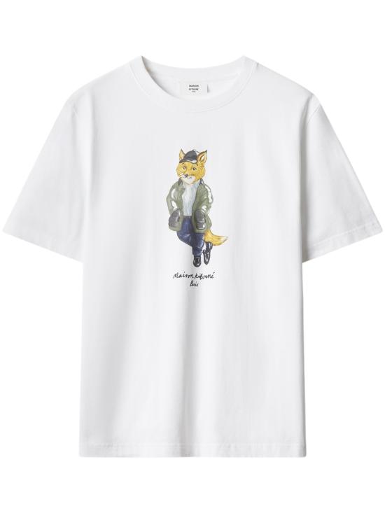 26FW 메종키츠네 반팔 티셔츠 MRMJT22KJ7025 P100 WHITE