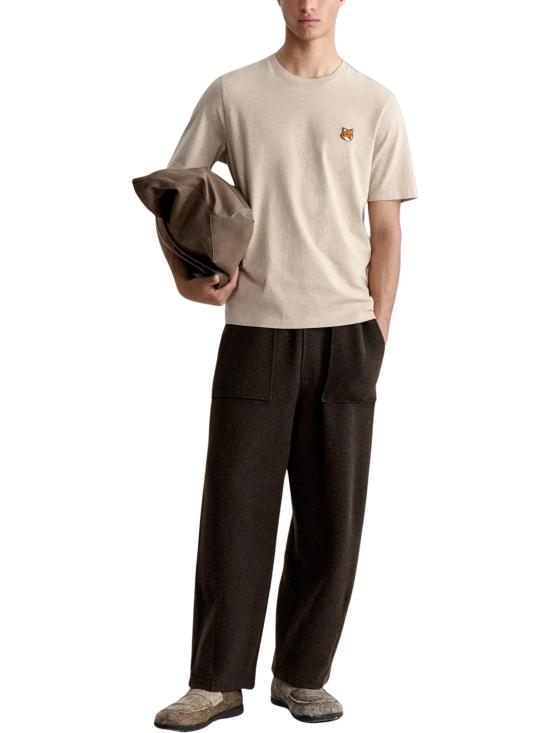 26FW 메종키츠네 폭스 헤드 레귤러 티셔츠 PM00107KJ7026 0604 BEIGE - MAISON KITSUNE