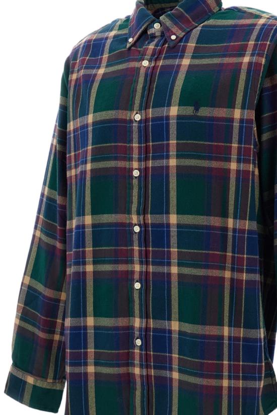 26FW 폴로 랄프로렌 셔츠 710B30152001FORESTBURGUNDY Green - POLO RALPH LAUREN