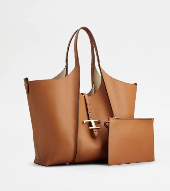 26FW 토즈 T 타임리스 미니 쇼핑백 XBWTSBA0300Q8ES410 Brown - TODS