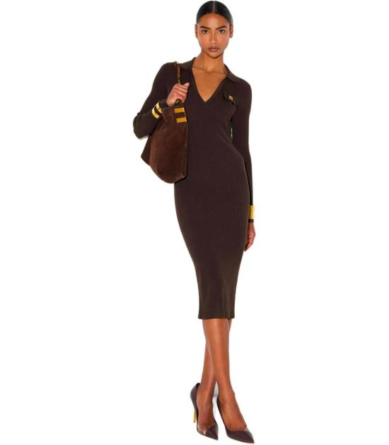26FW 엘리자베타프랜치 숏 원피스 AM08B66E2 EV9 38 Brown - ELISABETTA FRANCHI