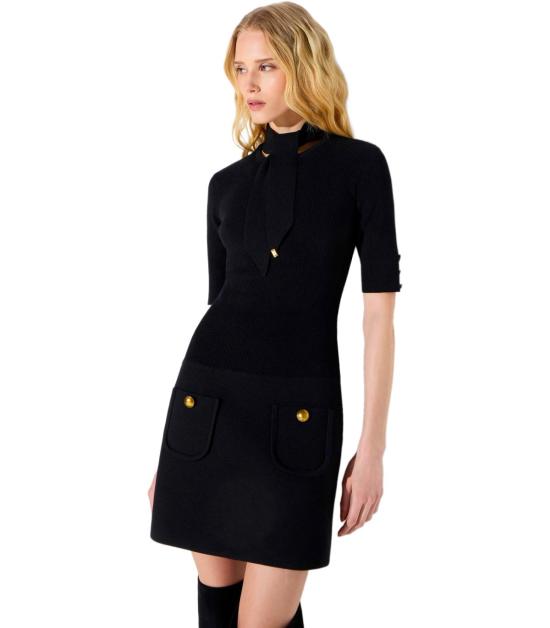 26FW 엘리자베타프랜치 숏 원피스 AM04S66E2 110 38 Black - ELISABETTA FRANCHI