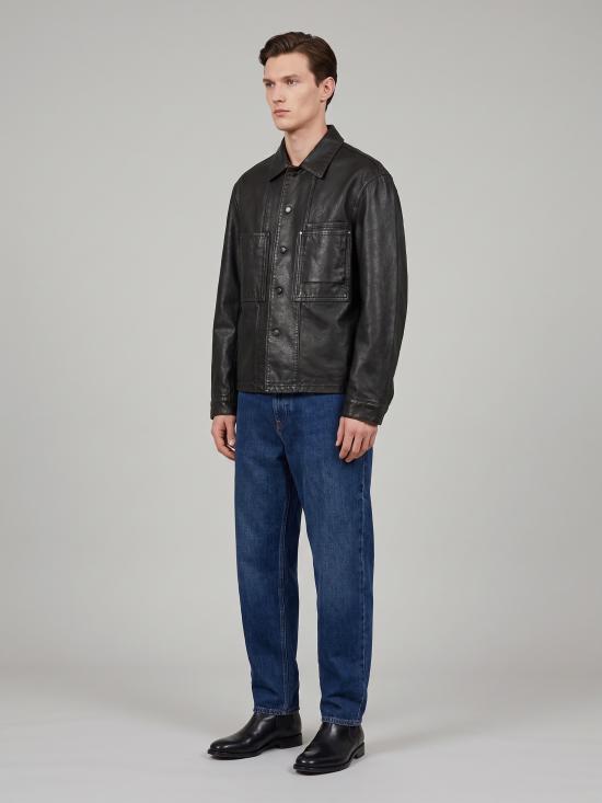 26FW 르메르 코팅 데님 워크웨어 오버셔츠 코팅 데님 워크웨어 오버셔츠 SH1309 BLACK - LEMAIRE