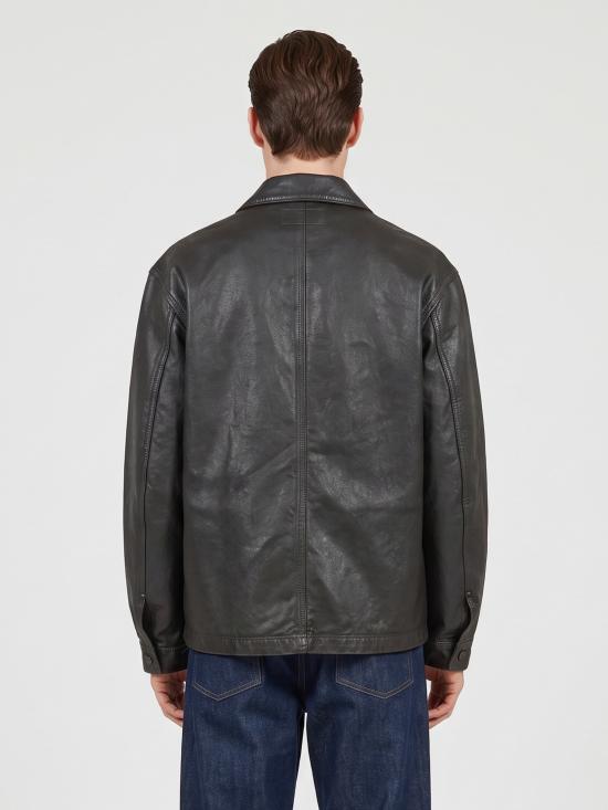 26FW 르메르 코팅 데님 워크웨어 오버셔츠 코팅 데님 워크웨어 오버셔츠 SH1309 BLACK - LEMAIRE