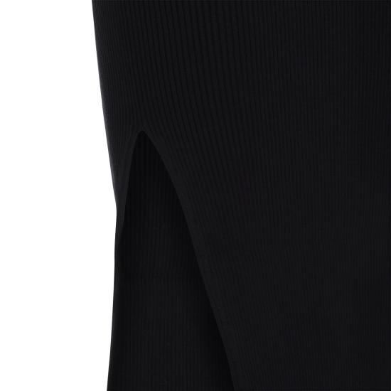 26FW 릭 오웬스 원숄더 립 니트 롱 원피스 RP02F5627 RIBVI 09 BLACK - RICK OWENS