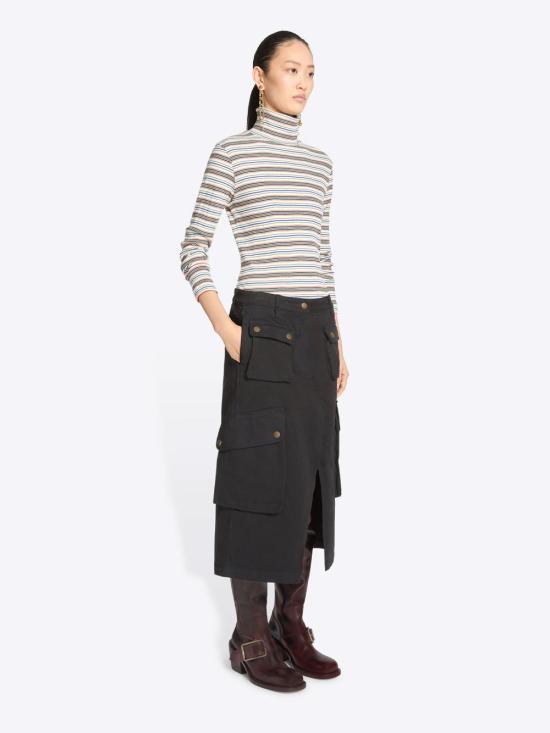 26FW 드리스 반 노튼 미디 스커트 0108104046 900 BLACK - DRIES VAN NOTEN