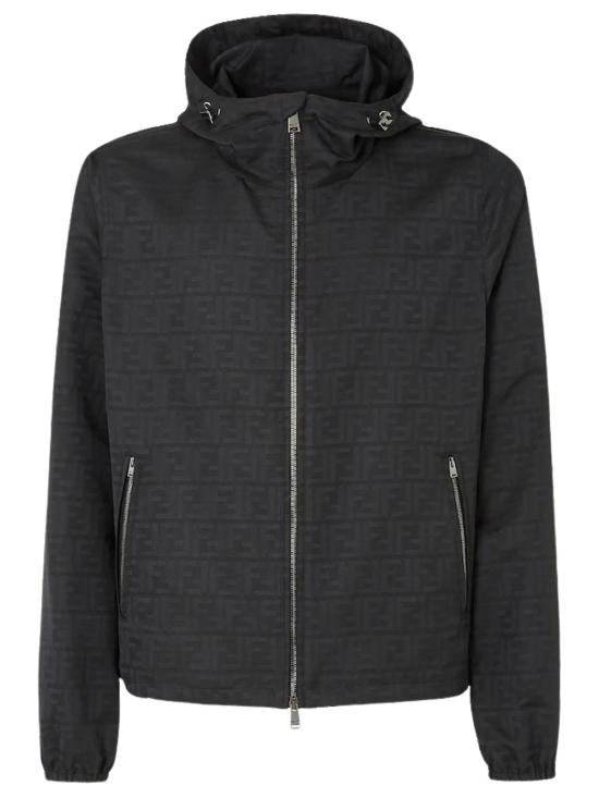 26FW 펜디 FF 모티프 나일론 프린티드 후디드 자켓 FW1463 AMYB F0QA1 NERO