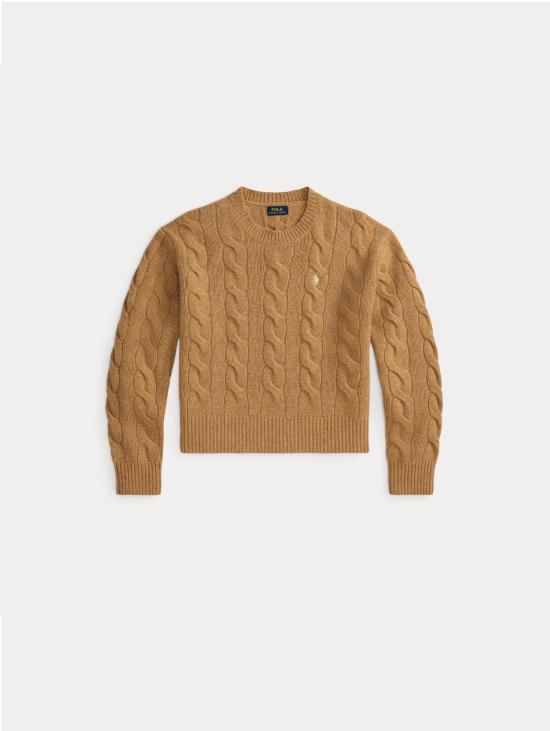 26FW 랄프 로렌 스웨터 캐시미어 소재의 Maglia Linea Dritta Cammello - RALPH LAUREN
