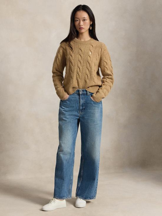 26FW 랄프 로렌 스웨터 캐시미어 소재의 Maglia Linea Dritta Cammello - RALPH LAUREN