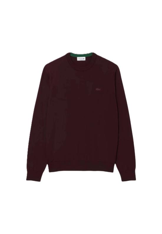 26FW 라코스테 메리노울 크루넥 스웨터 AH19693KE Burgundy