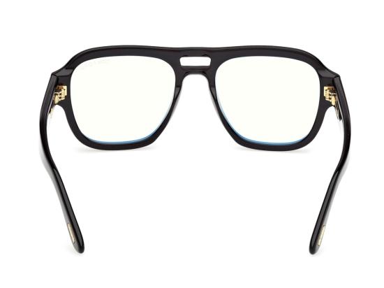 26SS 톰포드 선글라스 블랙 Ft6085-B 메탈릭 T-디테일 아세테이트 스퀘어 안경 - TOMFORD
