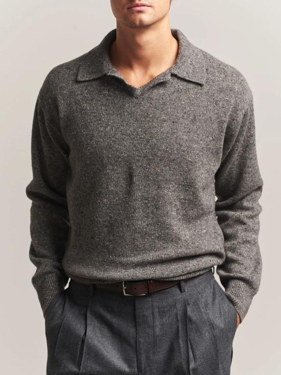 26FW 오라리 스웨터 A26AP02NE MIXGRAY GREY - AURALEE